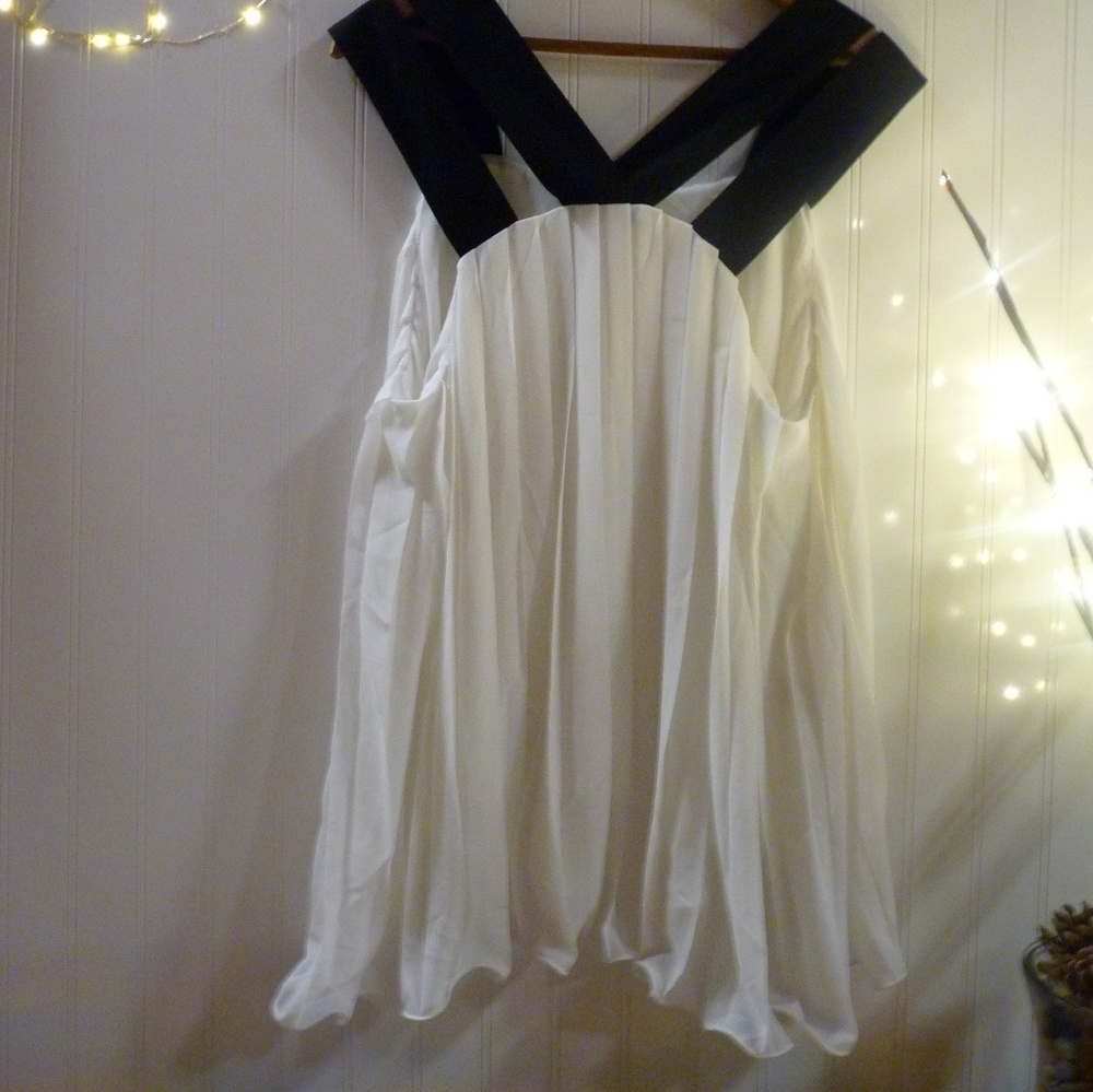 White flowy top